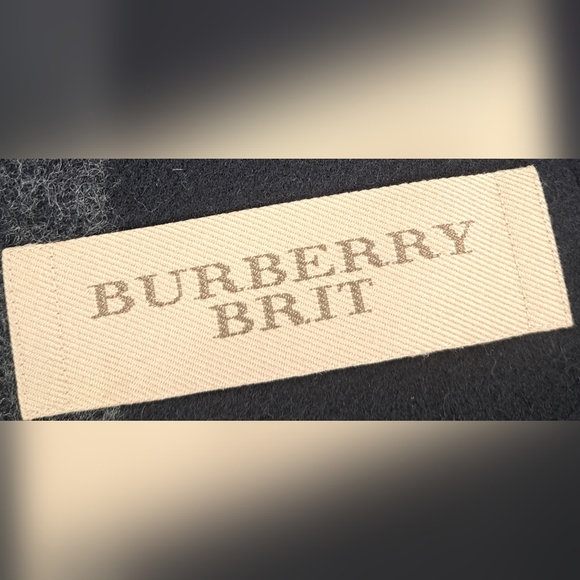 Burberry Double Breasted Pea Coat Winter Jacket Wool Check Plaid Plus Sz 14 US - Picture 11 of 15